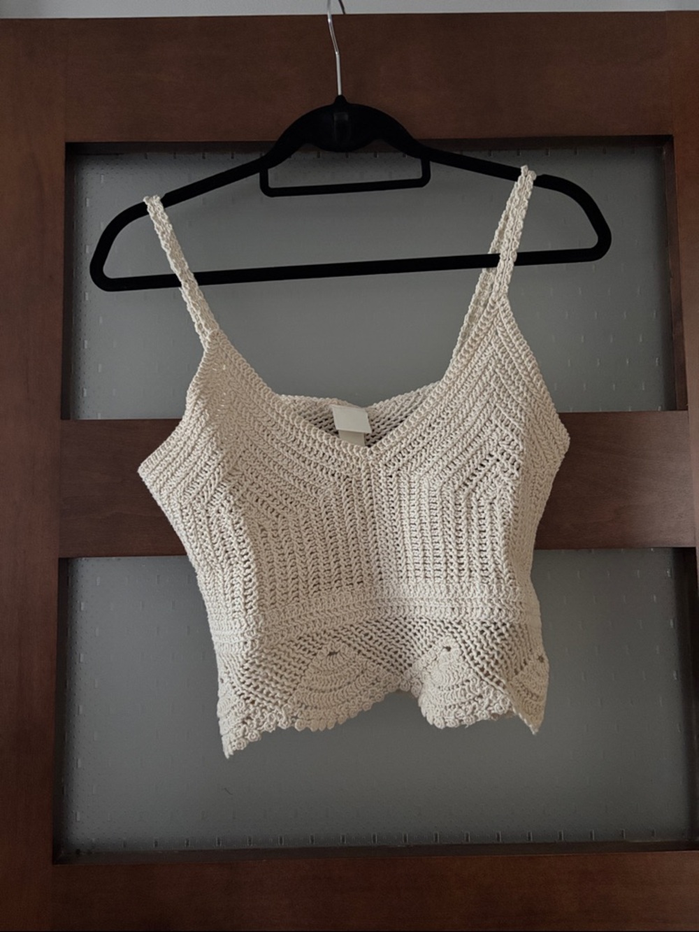H&M Cream Crochet V-Neck Camisole